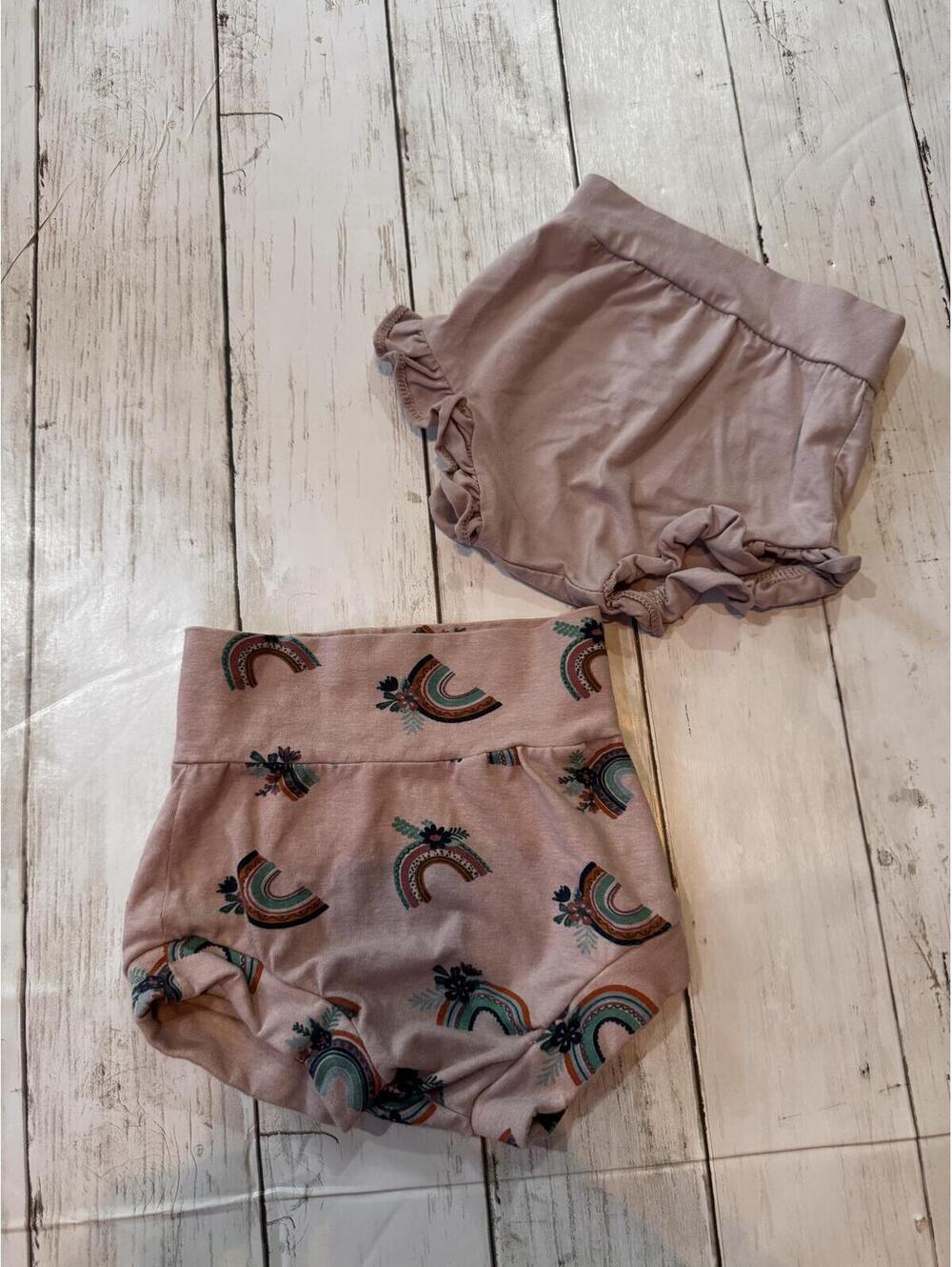 Baby Girl Rainbow Bubble Shorts Bundle Size 70 6-12 Months Ruffle Shorts